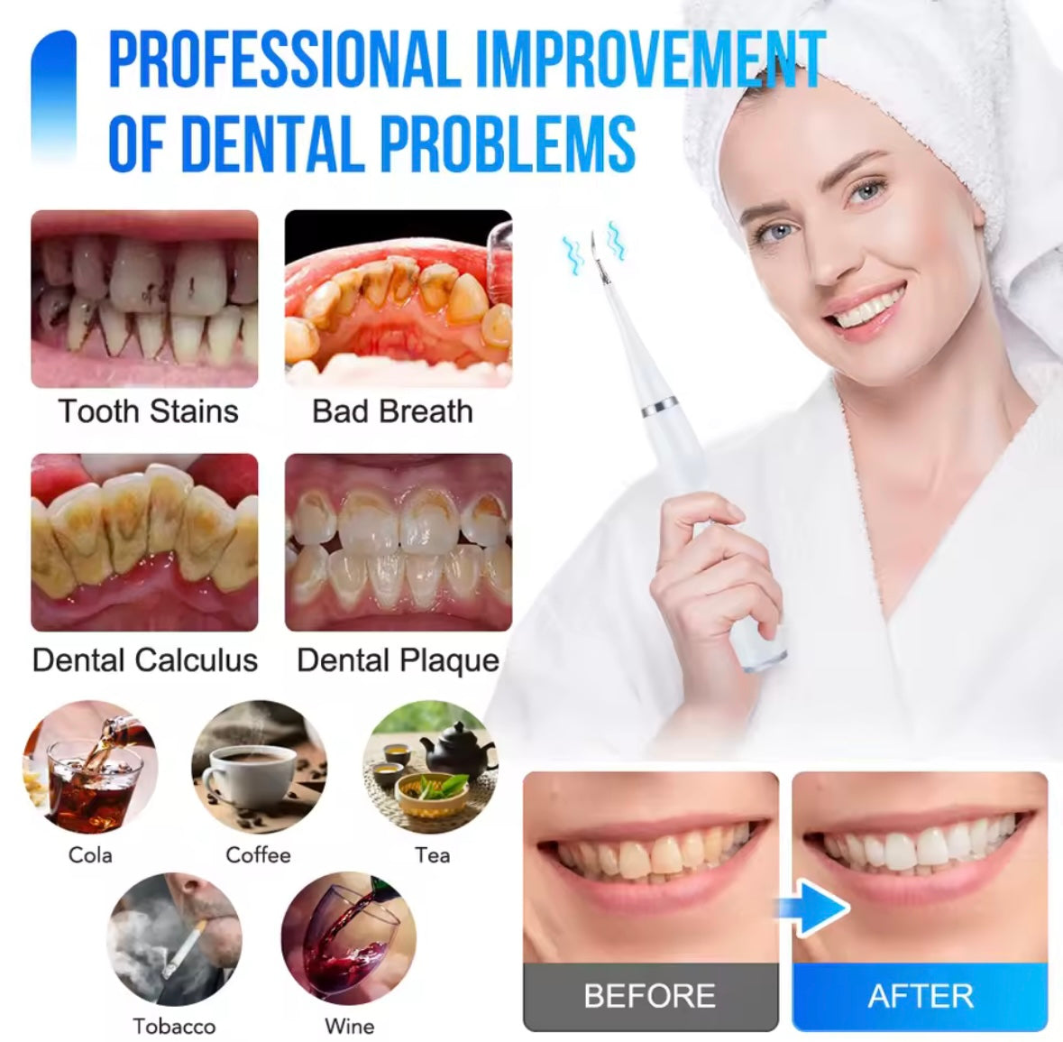 Electric Teeth Cleaner فرشاة لتنظيف الأسنان